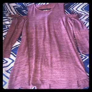 Blush Open Shoulder Tunic